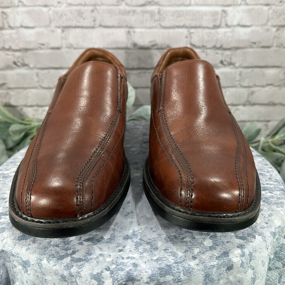 Johnston & Murphy Stanton Runoff XC4 Dark Cherry Leather Slip-On Mens 9M🌟VGUC🌟 - Picture 2 of 16